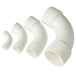 Royal Exclusive - PVC 90&deg; bocht &Oslash; 40 mm wit
