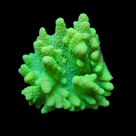 Lobophytum Fluo Green Tonga/Fiji M (Ong. 6-7 cm) WYSIWYG (1776007185472)